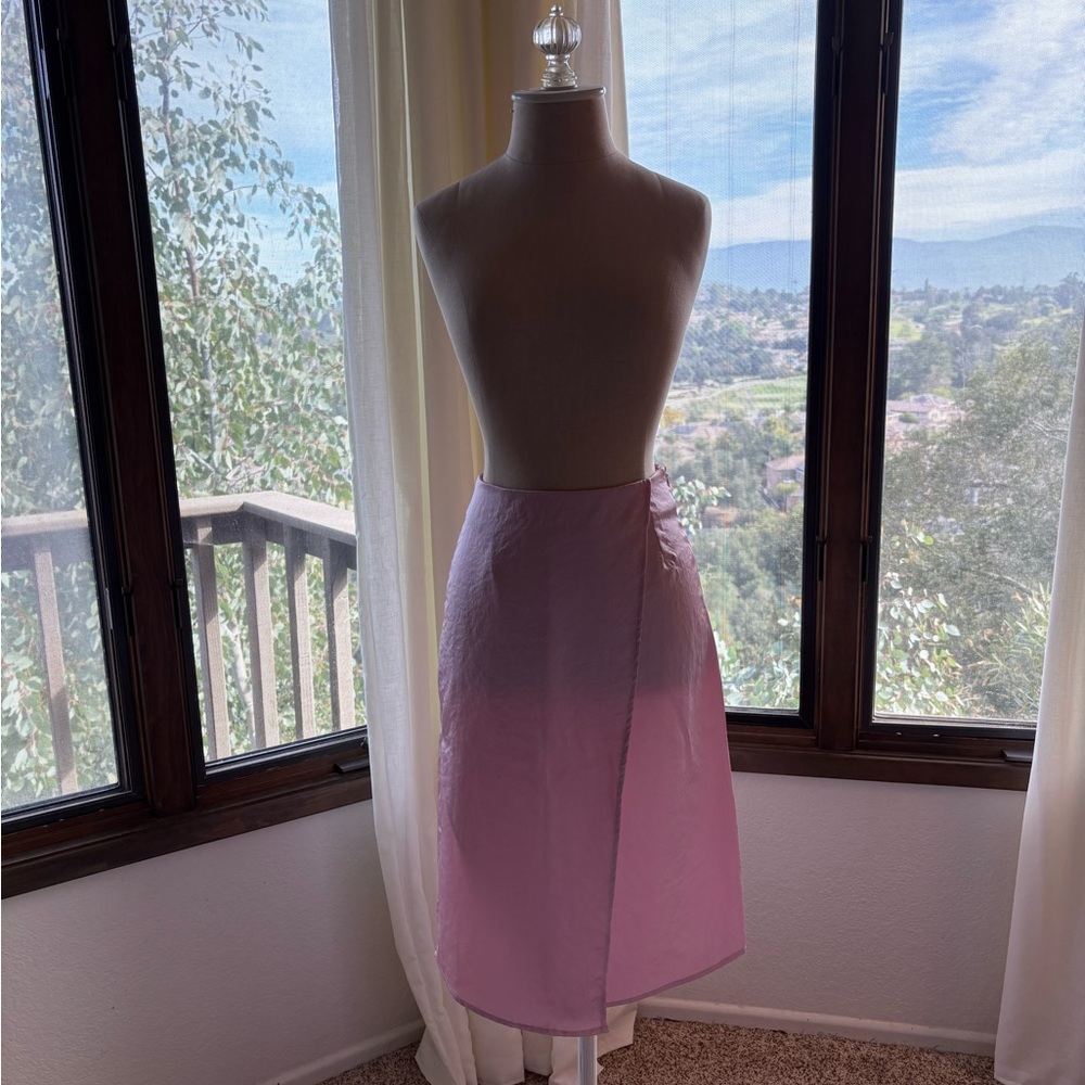 Silky Pink Women's Wrap Skirt